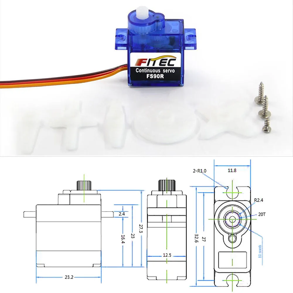 Feetech Mini FS90R Micro Servo - Rc Helicopter Parts recension och pris
